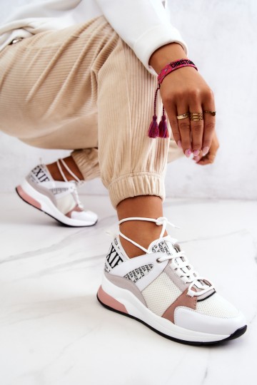 Sport Shoes Sneakers On Wedge White Lorey 2