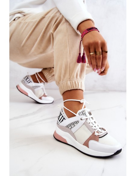 Sportiniai bateliai ant Wedge platformos White Lorey