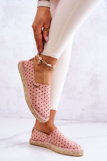 Women's Espadrilles With Polka Dots Big Star JJ274869 Pink 2