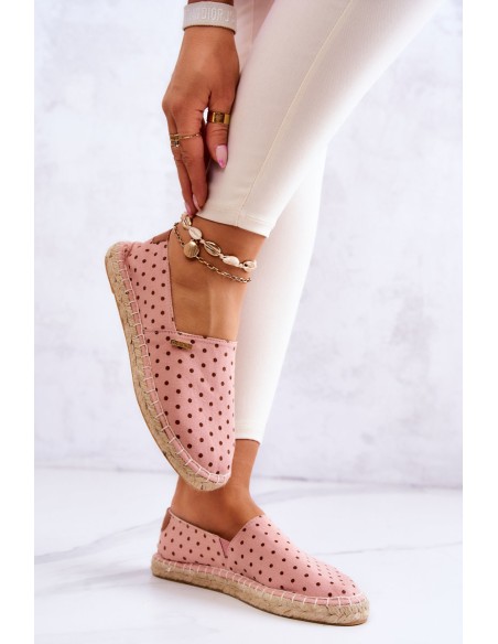 Women's Espadrilles With Polka Dots Big Star JJ274869 Pink