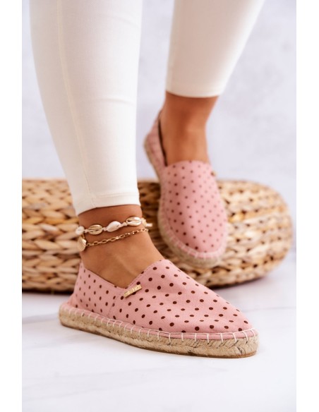 Women's Espadrilles With Polka Dots Big Star JJ274869 Pink