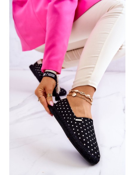 Women's Espadrilles With Polka Dots Big Star JJ274867 Black