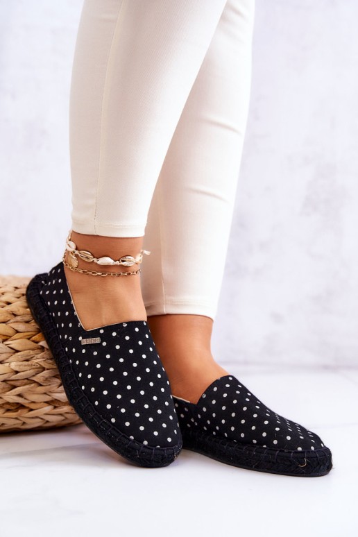 Women's Espadrilles With Polka Dots Big Star JJ274867 Black