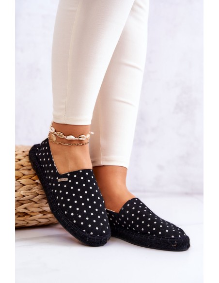 Women's Espadrilles With Polka Dots Big Star JJ274867 Black