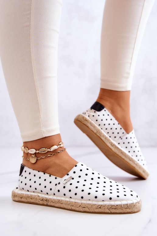 Women's Espadrilles With Polka Dots Big Star JJ274870 White