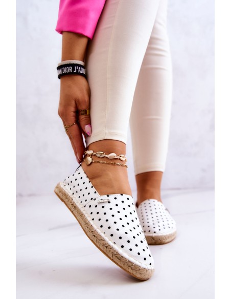Women's Espadrilles With Polka Dots Big Star JJ274870 White