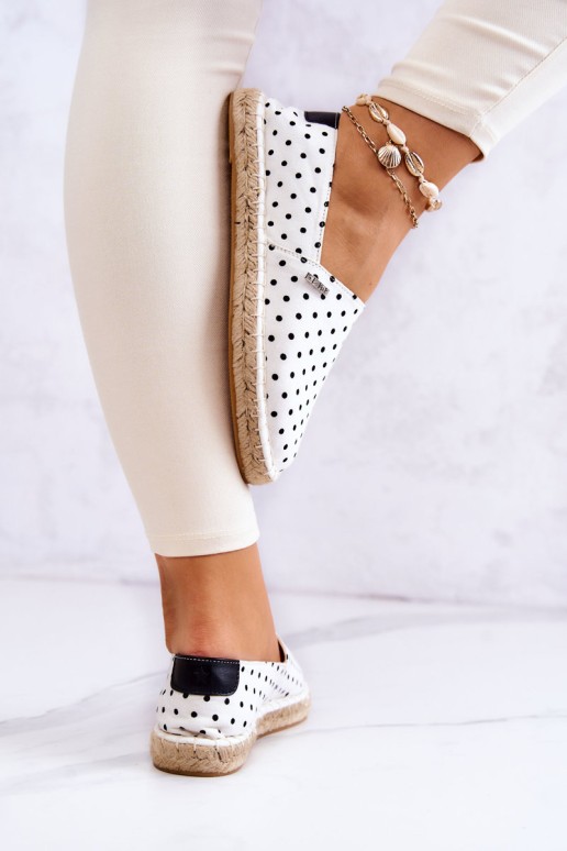 Women's Espadrilles With Polka Dots Big Star JJ274870 White