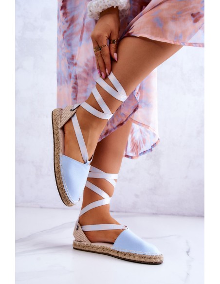 Moteriškos suraišiojamos espadrilės Big Star JJ274863 mėlynos spalvos