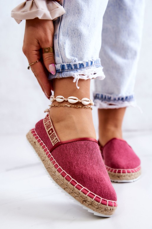 Slip-on espadrilles Big Star JJ274880 Dark pink