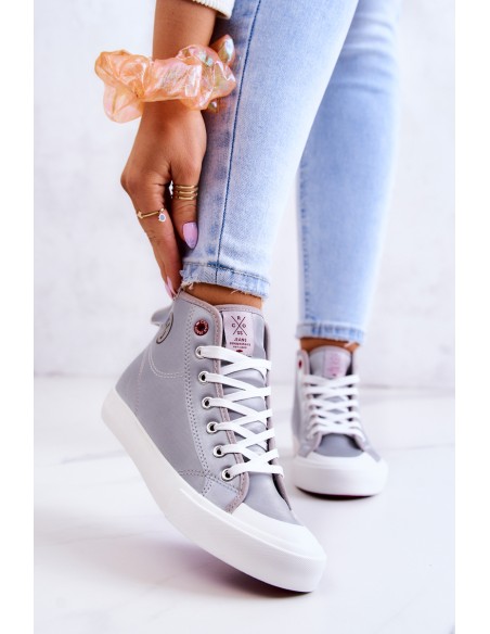 Women's High Sneakers Cross Jeans JJ2R4057C Grey