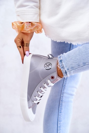 Women's High Sneakers Cross Jeans JJ2R4057C Grey 2