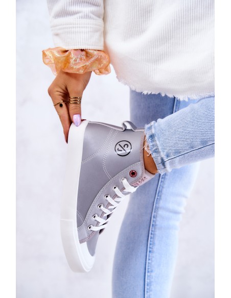 Moteriški auliniai sportbačiai Cross Jeans JJ2R4057C pilka