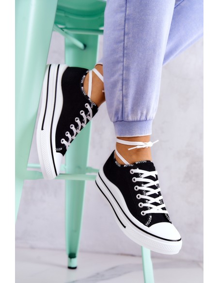 Women's Tied Sneakers Black Menifee