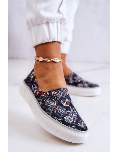 Women's Sneakers Slip On Memory Foam Big Star JJ276012 Black