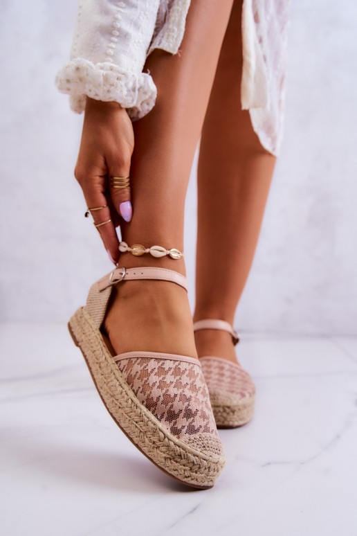 Women's Espadrilles With Buckle Nude Charlene