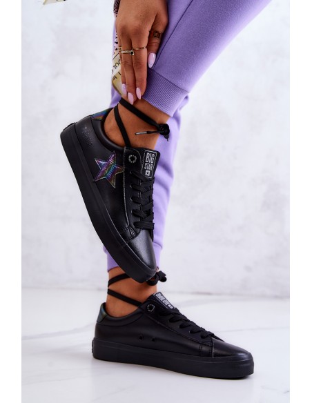 Leather Sneakers Star Big Star JJ274243 Black