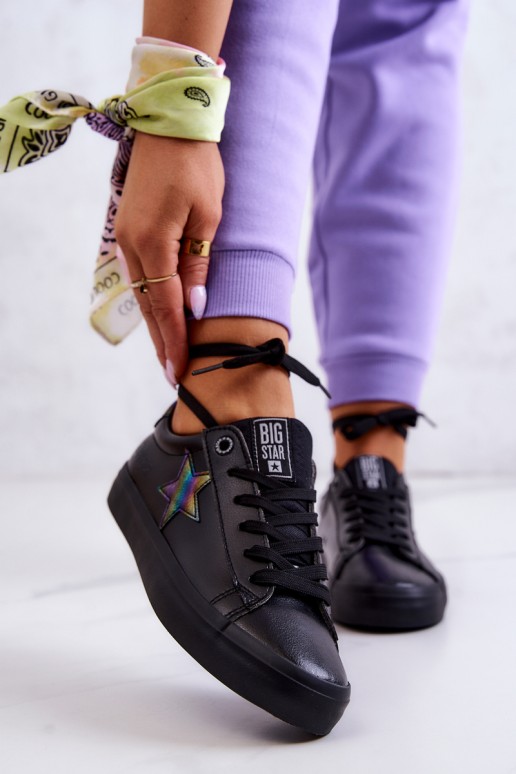 Leather Sneakers Star Big Star JJ274243 Black