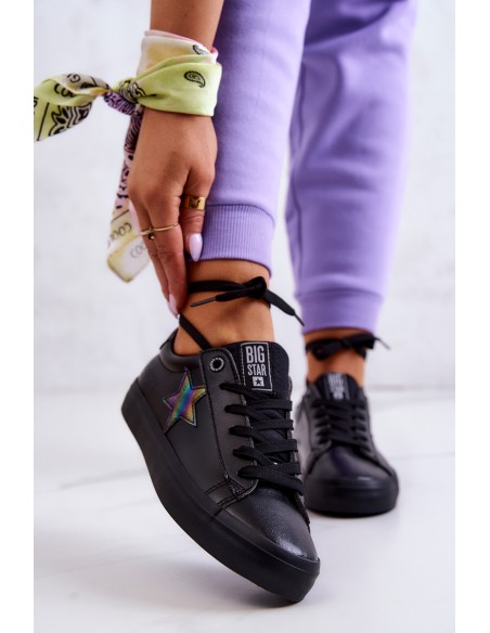 Leather Sneakers Star Big Star JJ274243 Black