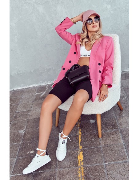 Leather Sneakers Big Star JJ274211 White and Black