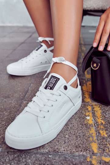 Leather Sneakers Big Star JJ274211 White and Black 2