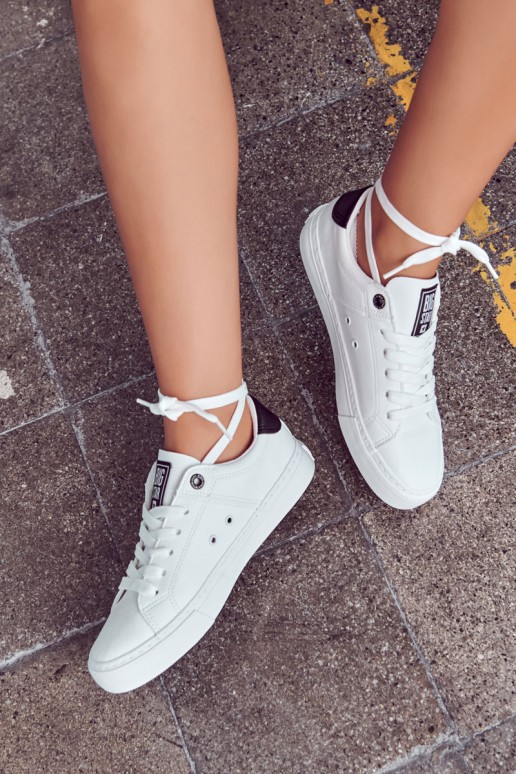 Odiniai sportbačiai Big Star JJ274211 balti ir juodi