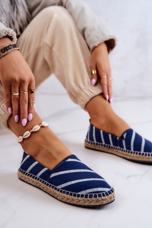 Women's Classic Espadrilles Big Star JJ274960 Navy blue