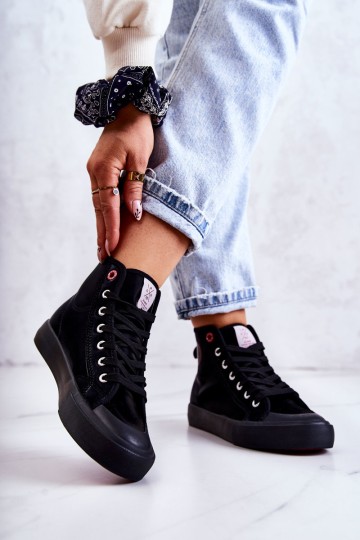 Women's High Sneakers Cross Jeans JJ2R4055C Black 2