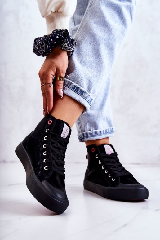 Women's High Sneakers Cross Jeans JJ2R4055C Black