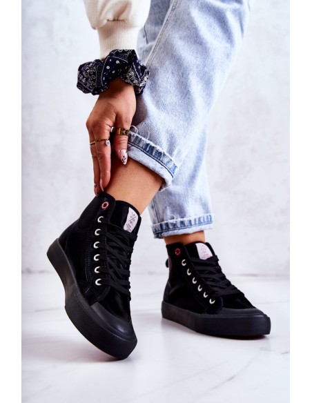 Women's High Sneakers Cross Jeans JJ2R4055C Black