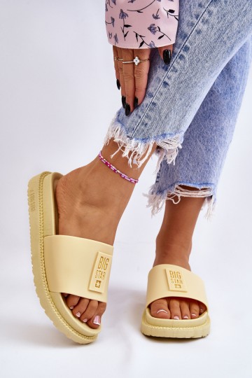Women's Slippers Big Star LL274427 Yellow
