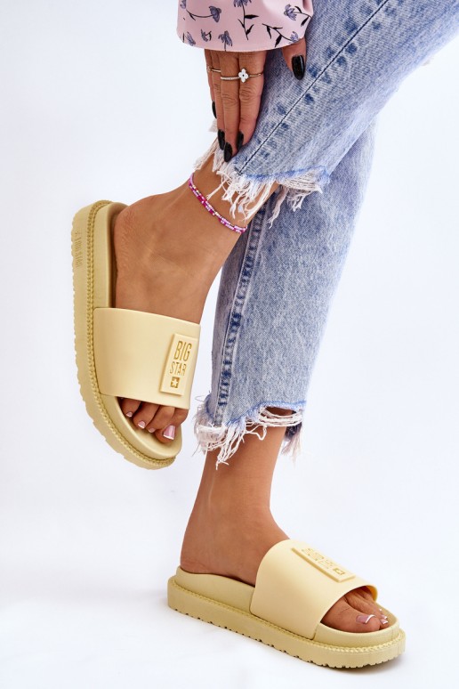 Women's Slippers Big Star LL274427 Yellow