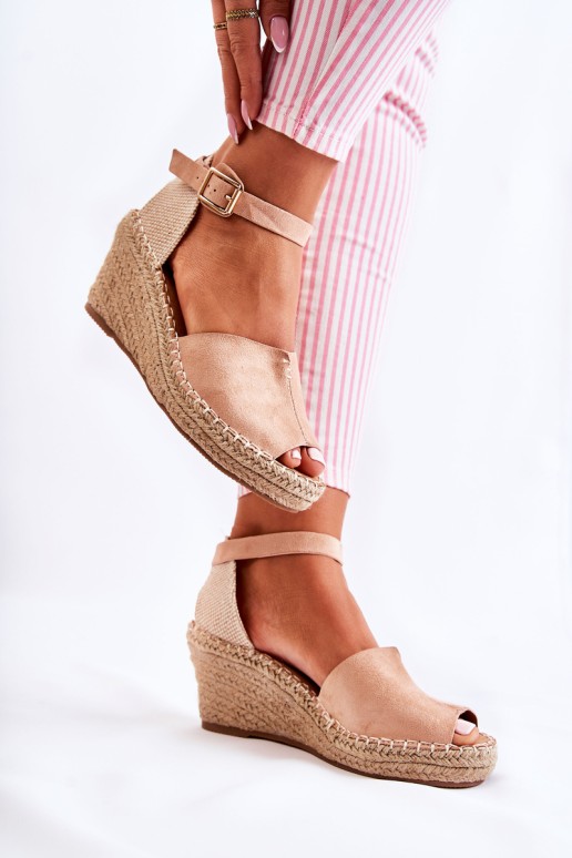 Comfortable Women's Sandals On Wedge Light pink Dellia