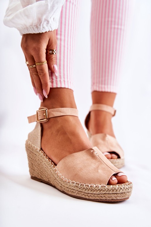 Comfortable Women's Sandals On Wedge Light pink Dellia