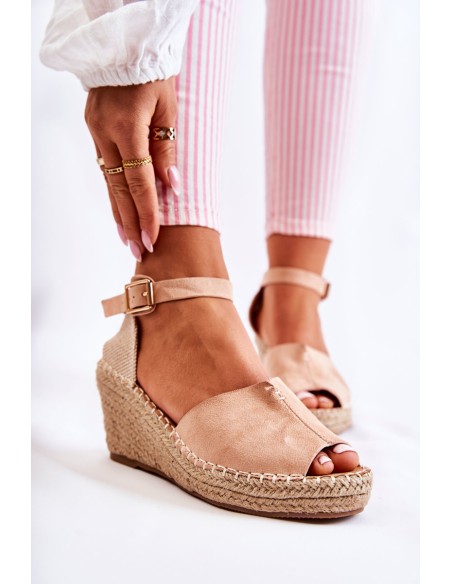 Comfortable Women's Sandals On Wedge Light pink Dellia