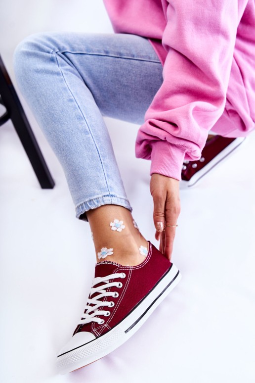 Women's Classic Sneakers maroon Be Mine