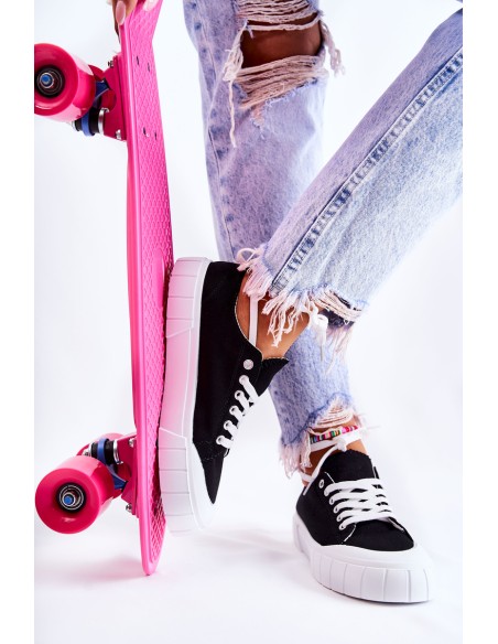 Women's Sneakers On The Platform Black Comes