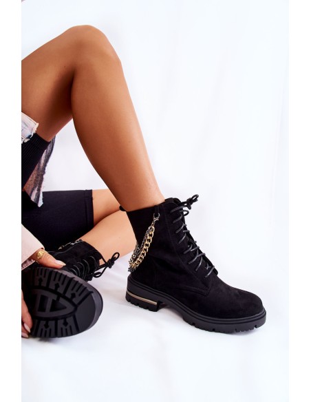 Šilti zomšiniai aulinukai su grandinėle