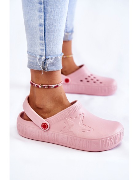 Women's Light Slippers Kroks Big Star II275008 Pink