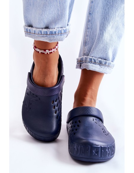 Moteriškos lengvos šlepetės kurpės Big Star II275002 Navy