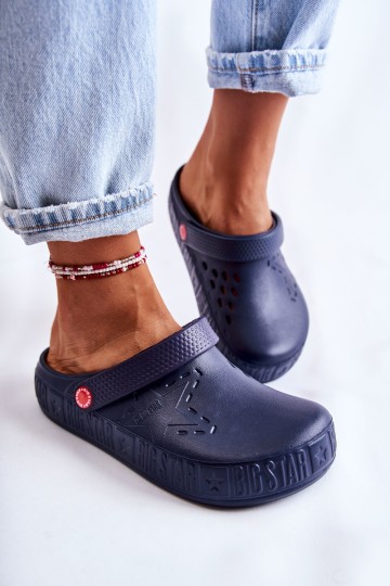 Women's Light Slippers Kroks Big Star II275002 Navy 2