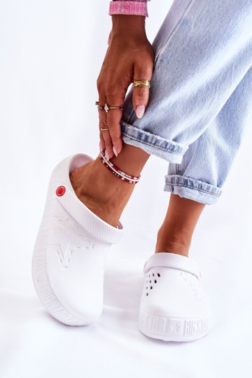 Women's Light Slippers Kroks Big Star II275003 White 2