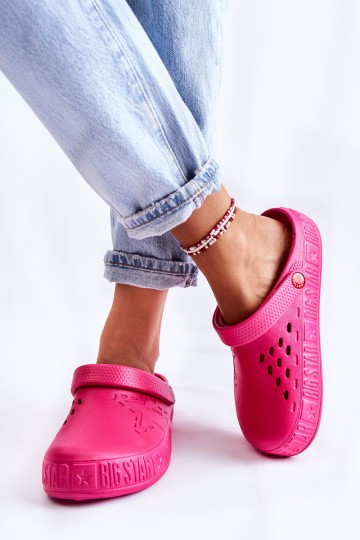 Moteriškos lengvos šlepetės kurpės Big Star II275007 Fuksija