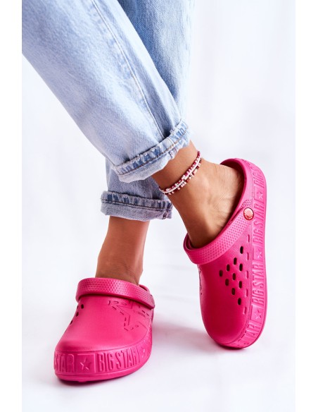 Women's Light Slippers Kroks Big Star II275007 Fuchsia