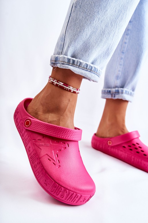 Women's Light Slippers Kroks Big Star II275007 Fuchsia