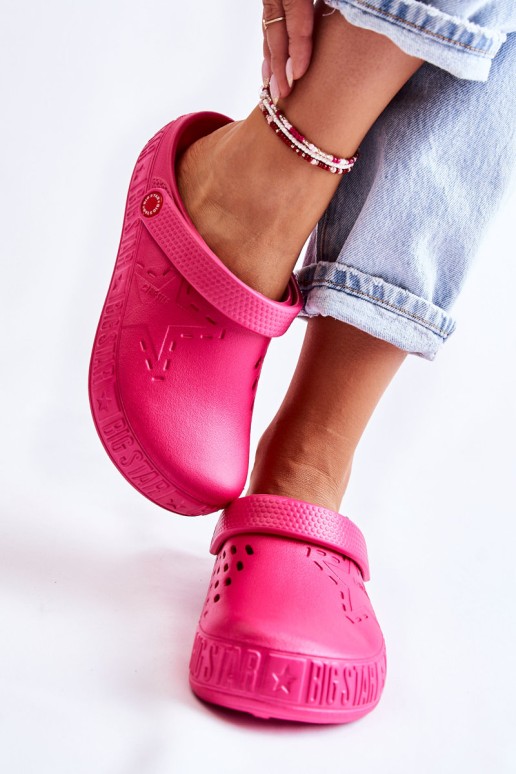 Women's Light Slippers Kroks Big Star II275007 Fuchsia