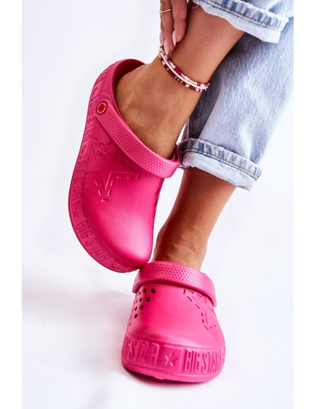 Moteriškos lengvos šlepetės kurpės Big Star II275007 Fuksija
