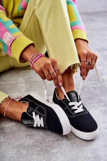 Women's Cloth Sneakers Big Star KK274019 Black 2