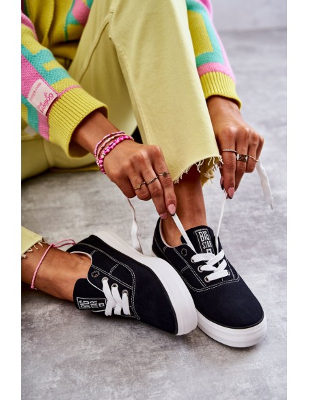 Women's Cloth Sneakers Big Star KK274019 Black