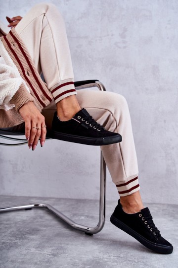 Women's Low Material Sneakers Big Star KK274004 Black