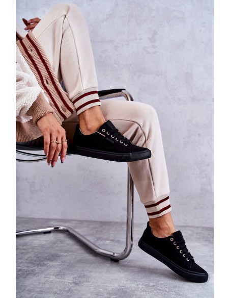 Women's Low Material Sneakers Big Star KK274004 Black